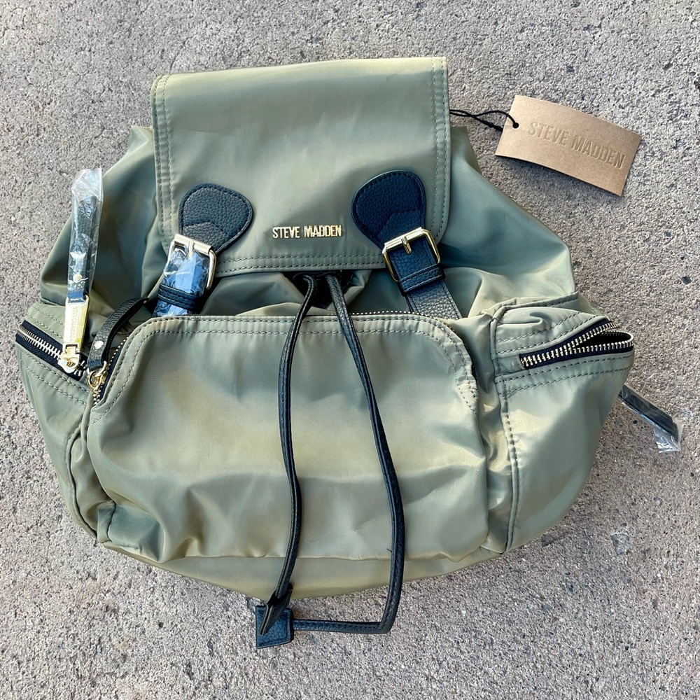 NWT Steve Madden Bsolly Backpack in olive green